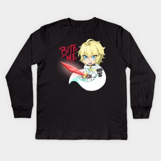 Mika Hyakuya - Bite Me Kids Long Sleeve T-Shirt